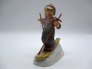 lot 64 image: Goebel Hummel Figurine- Skier - TMK-6 Trademark