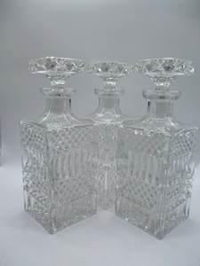 lot 80 image: Three Crystal Decanters