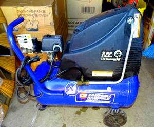 lot 40 image: $$$ Campbell Hausfeld 6 Gallon 2 HP Air Compressor
