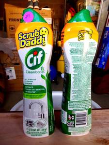 lot 47 image: LOT OF 2 - Scrub Daddy Cif All Purpose Household Cleaner