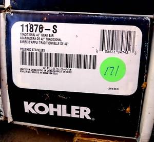 lot 171 image: NEW - KOHLER SOS KOH TRADITIONAL 42IN GRAB BAR 11876 S - Stainless