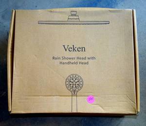 lot 185 image: Veken Black Rain Shower Kit - #SHC5V202
