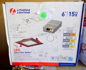 lot 186 image: Lithonia WF6 SQ S LED 27K30K35K 6 LED