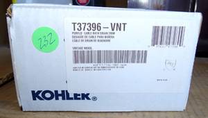 lot 232 image: NEW - KOHLER T37396-VNT Pureflo Cable Bath Drain Trim Vintage Nickel