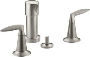 lot 242 image: BIG $$$$ LOT - Kohler K-45135-4-BN Alteo Bidet Faucet, Vibrant Brushed Nickel