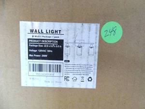 lot 249 image: 4 LIGHT VANITY BATH LIGHT - BLACK
