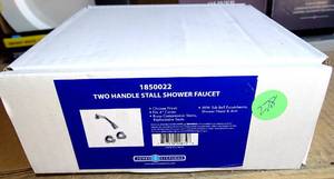 lot 278 image: NEWSEALED - Jones Stephens Chrome Plated Two Handle Stall Shower Faucet, 1850022