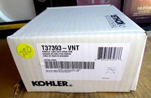 lot 280 image: KOHLER T37396-VNT Pureflo Cable Bath Drain Trim Vintage Nickel