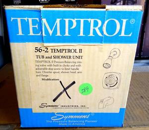 lot 289 image: NEW - OPEN BOX  SYMMONS BP-56-2 Temptrol II  Tub and Shower System