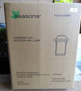 lot 13 image: NEWSEALED - Seasons� 9-78 In. Outdoor Led Wall Sconce, 3000k (Oil-Rubbed Bronze)