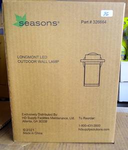 lot 96 image: NEWSEALED - Seasons� 9-78 In. Outdoor Led Wall Sconce, 3000k (Oil-Rubbed Bronze)