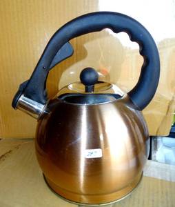 lot 297 image: COPPER TEA KETTLE