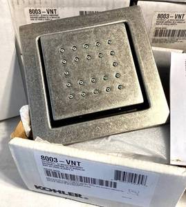 lot 281 image: BIG $$ LOT - NEW Kohler K-8003-VNT WaterTile 22-Nozzle Square Stimulating Body Spray 2.5 GPM