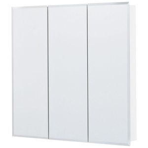 lot 88 image: $$$ NEW IN BOX - Glacier Bay 30.4 in. W x 30.2 in. H Rectangular Medicine Cabinet with Mirror in White with Adjustable Shelves