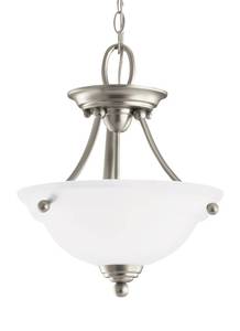 lot 95 image: OPEN BOX - Sea Gull Lighting Wheaton 2 Light Semi-Flush Convertible Pendant