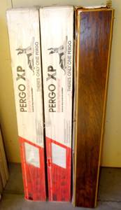 lot 158 image: Pergo XP Coffee Handcraped Hickory 10 mm T x 5.23 in. W x 47.24 in. L Laminate Flooring (13.74 sq. ft.  case) (3 CASE TOTAL)