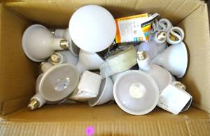 lot 301 image: LARGE BOX FULL OF LIGHT BULBS AS SHOWN