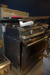 lot 201 image: Viking range, model VGR5364GSS as shown with Misc. parts