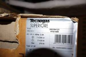 lot 221 image: Tecnogas Superiore range hood, model 060094121  HP301SSS