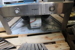 lot 275 image: Whirlpool 36 Chimney wall mount range hood, model WVW73UC6LS