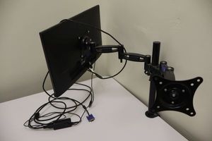 lot 339 image: Dual monitor stand with one monitor