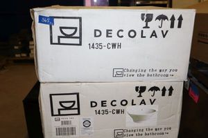 lot 365 image: Decolav sink, model 1435 - CWH (2 boxes)