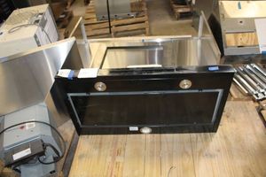 lot 292 image: 36 Kitchen Aid wall mount 3-speed canopy hood, model KVWB606DBS
