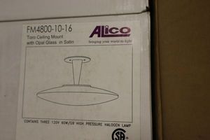 lot 367 image: Alico brand - Toro ceiling mount fixtures with opal glass (still in box) - 2 total