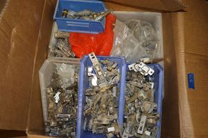 lot 374 image: Generous amount of door and cabinet hinge hardware