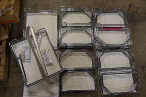 lot 388 image: Tandem wire pantry shelves