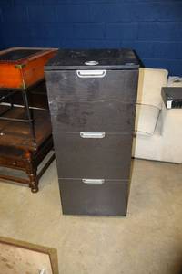 lot 306 image: 3 drawer file cabinet with combination lock