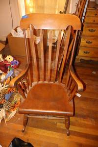 lot 88 image: Wooden rocking chair
