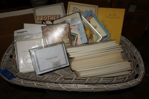 lot 115 image: Basket trays and greeting cards