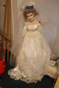 lot 142 image: Bride porcelain doll