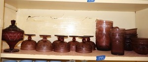 lot 177 image: Purple glassware