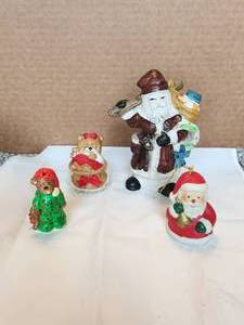 lot 53 image: Selection of porcelain Christmas decor. - Santa - Teddy Bear