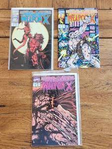 lot 43 image: Vintage Collectible Marvel Comic - Weapon X - #76, 82, 84