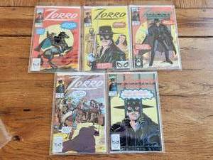 lot 70 image: Vintage Collectible Marvel Comic - Zorro - #1, 2, 3, 5, 6