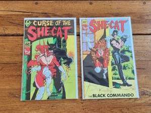 lot 75 image: Vintage Collectible AC Comics - She-Cat - #1 and 4