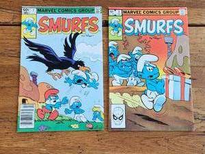 lot 78 image: Vintage Collectible Marvel Comic - Smurfs - #2, 3