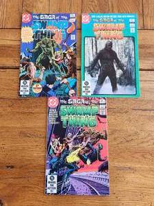 lot 121 image: Vintage Collectible DC Comic - Swamp Thing - #1, 2, 3