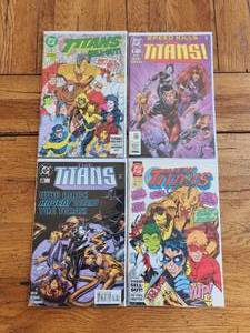 lot 122 image: Vintage Collectible Marvel Comic - New Titans - #1, 7, 8, 93