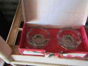 lot 54 image: buckingham genuine crystal candle holders