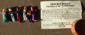 lot 73 image: mini tiny trouble dolls