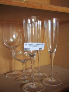 lot 95 image: various size wine glasses