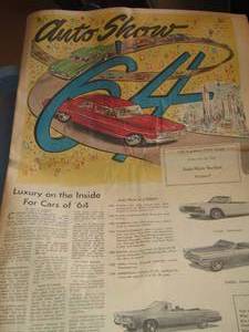 lot 10 image: the kansas city star auto show nov. 24. 1963 newspaper