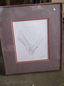 lot 141 image: framed poem the promise