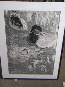 lot 149 image: black and white bird art