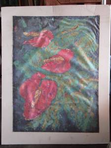 lot 155 image: kara butler flower painting