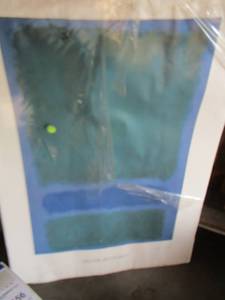 lot 156 image: mark rothko green, blue, green, on blue art